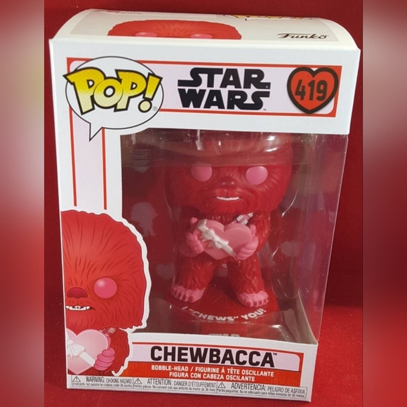 Chewbacca Valentine's Funko # 419 Star Wars Pop (nib) Chewbacca - Picture 2 of 7